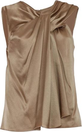 Alberta Ferretti Top - Dames - Tops zonder mouwen - Beige - M - Tops