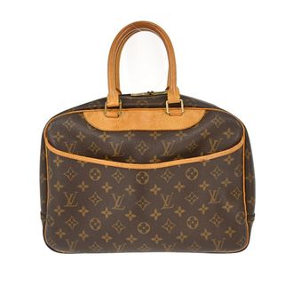 Louis Vuitton Deauville Handbag Monogram Canvas Brown Canvas Handbag (Pre-Owned)