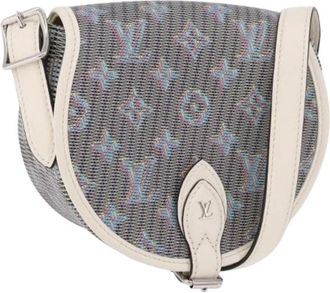 Louis Vuitton Pre-owned Monogram Canvas Shoulder Bag - Dames - Vintage Schoudertas - Blauw - ONE Size - Vintage