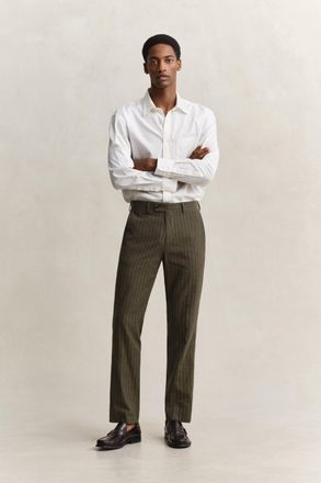 GANT Men Pinstriped Suit Pants (54) RICH BROWN