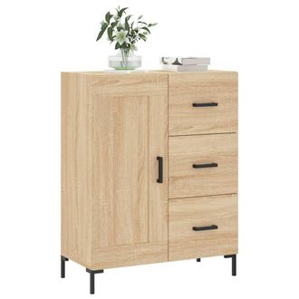 Berkfield Home Sideboard Sonoma Oak 69.5x34x90 cm Engineered Wood in Light Tan