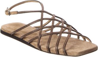 Brunello Cucinelli Dnu Pack Brunello Cucinelli Leather Slingback Sandal