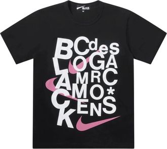 Comme Des Gar&ccedil;ons Stacked Logo T-Shirt - Heren - T-shirts - Zwart - XL - Katoen - Tops