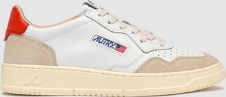 Autry Baskets Homme Medalist Low Leat Suede White Pumpkin