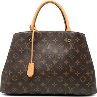 Louis Vuitton Borsa a tracolla Montaigne MM con monogramma 2014 - Marrone