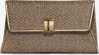 Tom Ford Lurex- und Metallic-Leder-Clutch mit Rauten Nobile
