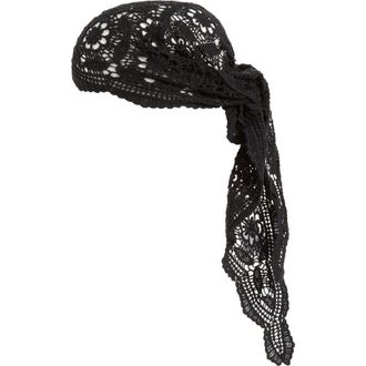 BP. Crochet Head Scarf in Black at Nordstrom
