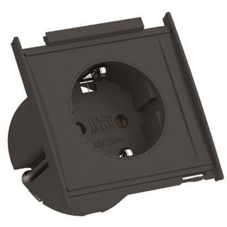 Bachmann Kapsa Xxs Toma De Corriente Tipo F Negra Compacta