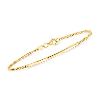 Canaria Canaria 10kt Yellow Gold Curb-Link Bar Bracelet
