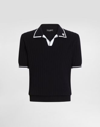 Dolce & Gabbana Cotton Polo Shirt - Man Sweaters And Cardigans White 44