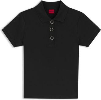HUGO BOSS Slim-fit polo shirt with metal buttons