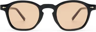 AIRE Gender Inclusive Nyxis 47mm Round Sunglasses in Black at Nordstrom