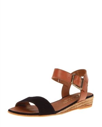 Eric Michael Womens Amanda Wedge Sandals In Black