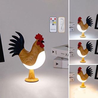 OEM L&aacute;mpara T&aacute;ctil Con Forma De Pollo, Luz Nocturna Recargable Para Ni&ntilde;os, L&aacute;mpara De Pollo Recargable, Recargable Por Usb, Color Arce