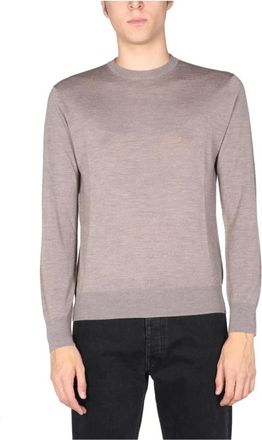 Ballantyne Long Sleeve Crew Neck Sweater - Heren - Ronde hals truien - Grijs - XL - Truien & Vesten