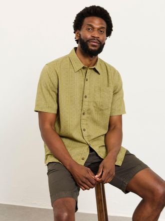 Fat Face FatFace Green Short Sleeve Triangle Geo Print Shirt