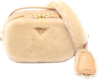 Prada Pre-owned Prada Mini Shearling Odette Satchel Ladies I8V711GGVQ0Y8KAG