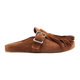 Vic Mati&eacute; Mules, female, Brown, Size: 10 US Fringed Buckle Mules