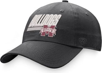 Top of the World Mens Top of the World Charcoal Mississippi State Bulldogs Slice Adjustable Hat at Nordstrom