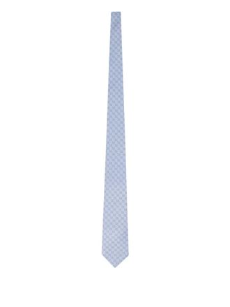 Gucci GG pattern tie - men - Cupro/Silk/Silk - One Size - Blue