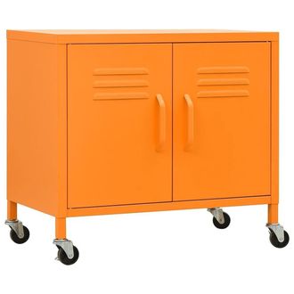 Berkfield Home Storage Cabinet Orange 60x35x56 cm Steel | Size: 60 x 35 x 56 cm