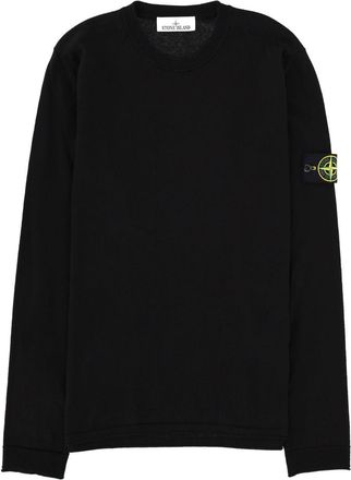 Stone Island Regular Fit Cotton Sweater With Patch Logo Detail