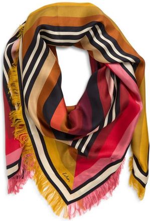 Echo Half and Half Silk Scarf in Red Multi at Nordstrom