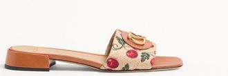 Valentino Garavani VLogo Signature Cherryfic Slide Sandal 20Mm Wo