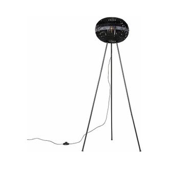 QAZQA Modern Tripod Floor Lamp Black - Zoë