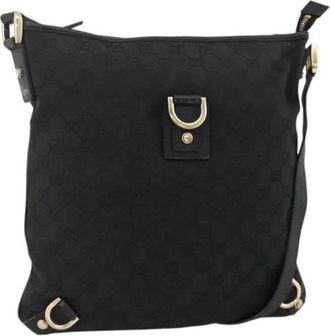Gucci Pre-owned Vintage Cross Body Bag - Dames - Vintage Schoudertas - Zwart - ONE Size - Leer - Vintage