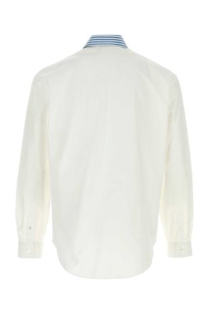 Fendi Bianco-Celeste Exterior: Cotton Camicie Bianco/celeste Shirt
