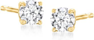 Ross-Simons Lab-Grown Diamond Stud Earrings in 18kt Gold Over Sterling