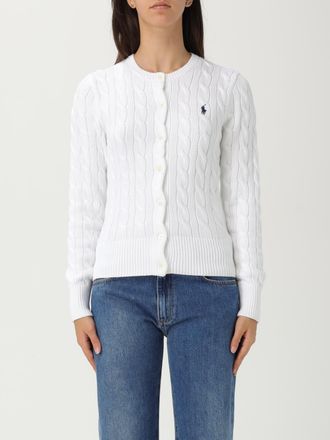 Polo Ralph Lauren Cardigan a girocollo in cotone intrecciato con logo Pony