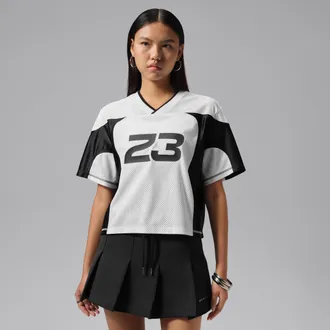 Nike Jordan Womens Jordan Flight Jersey in White | IV5223-100