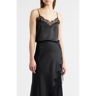 Boss Orange by Hugo Boss Ilessy Eyelash Lace Camisole in Black at Nordstrom, Size 2