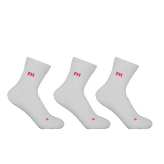 Peper Harow 3 Pack Essential Quarter Womens Sport Socks - White