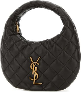 Saint Laurent Womens Icare Shoulder Bag Black Lamb
