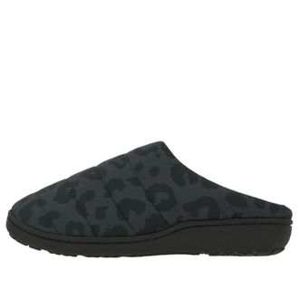 Subu Down Sandals Leopard Charcoal KR-12