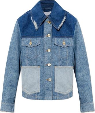Ganni Denim jack met vintage-effect - Dames - Spijkerjassen - Blauw - XS - Denim - Jassen