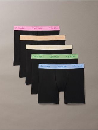 Calvin Klein Mens Icon Cotton Stretch Pride 5-Pack Boxer Brief - Multi - XL
