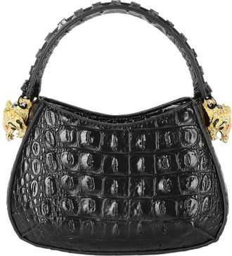 Tiffany & Fred Croc-Embossed Leather Mini Shoulder Bag