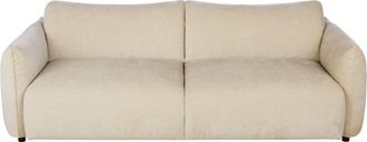 Maisons du monde Sof&aacute; 3/4 plazas de tela aterciopelada beige claro