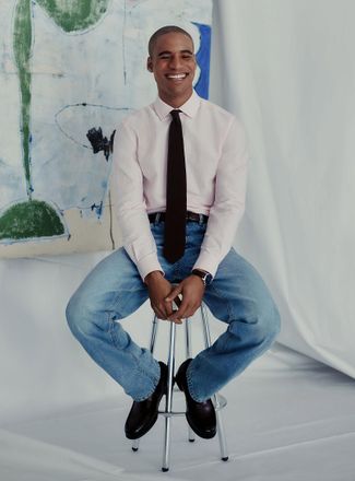 Le 31 Mens Pink-stripe Oxford shirt Modern fit