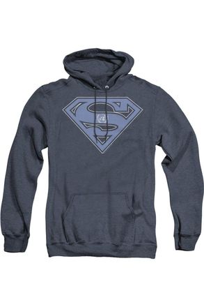 Gildan Superman U N Shield Adult Heather Hoodie / Hooded Sweatshirt