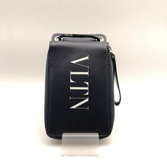 Valentino Garavani Blue Navy Chain/Shoulder Wallet (Pre-Owned)