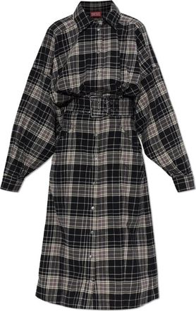 Diesel Kleedjes - Dames - Shirt Kleedjes - Zwart - L - Kleedjes