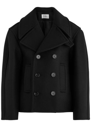 コート Saint Laurent Oversize pea coat in wool SAINT LAURENT - Oversize pea coat in wool | Leam Roma