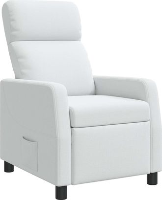 vidaXL Recliner Blanco Tela Vidaxl