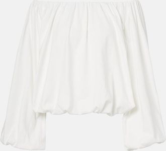 Dorothee Schumacher Soft Volume cotton poplin off-shoulder top