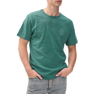 Rag & Bone Sour Face Embroidered Graphic T-Shirt in Pine at Nordstrom, Size Small